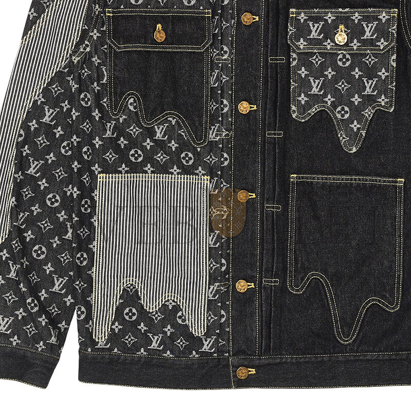 LOUIS VUITTON X NIGO MONOGRAM CRAZY DENIM WORKWEAR JACKET 1A9GEF
